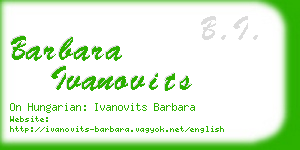 barbara ivanovits business card